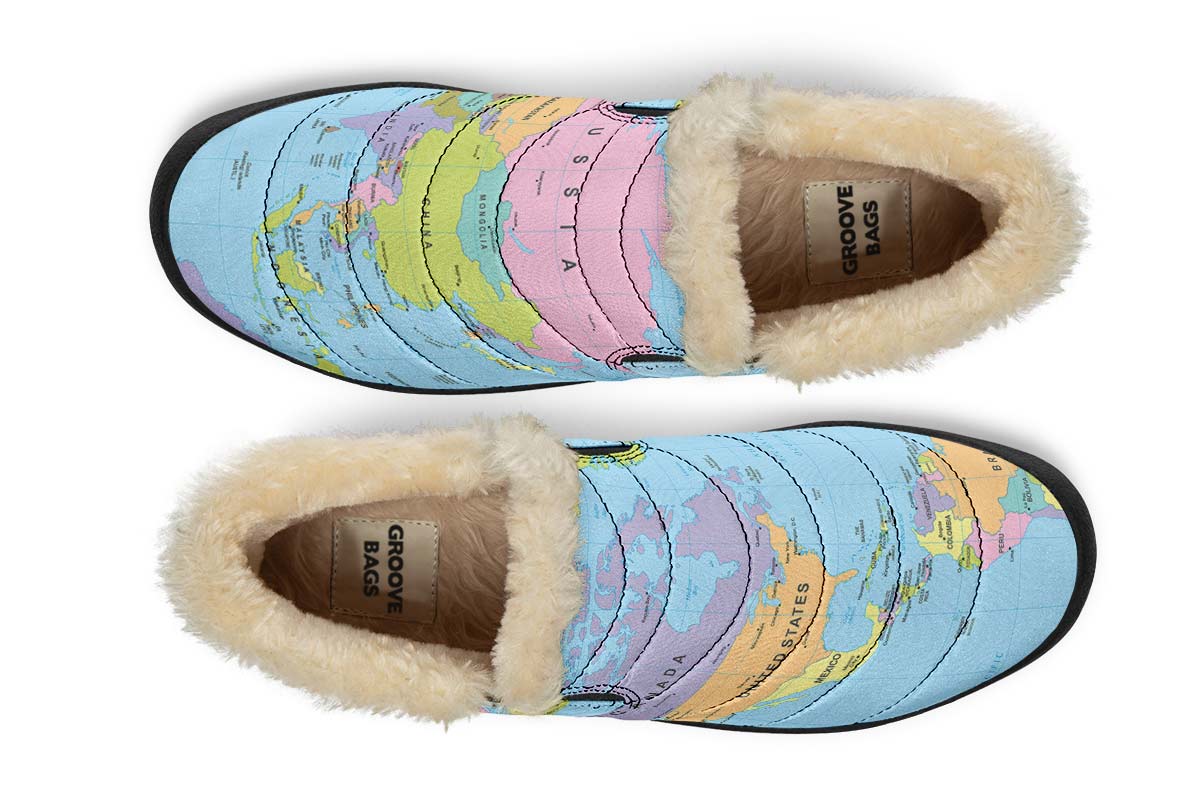 Geography Globe Winter Sneakers