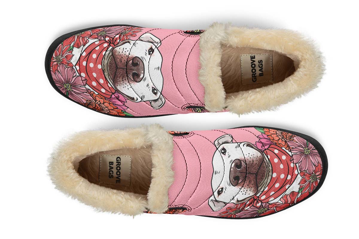 Illustrated Pit Bull Winter Sneakers