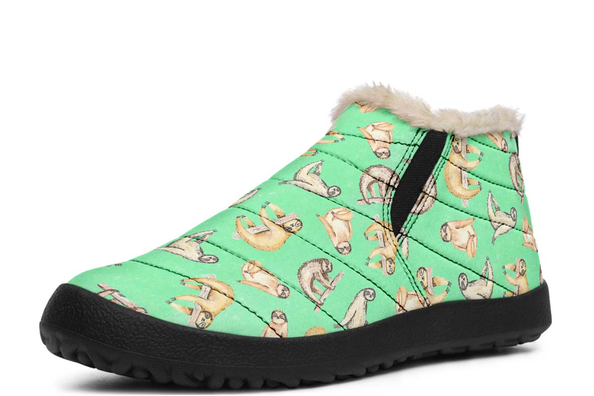 Sloth Pattern Winter Sneakers