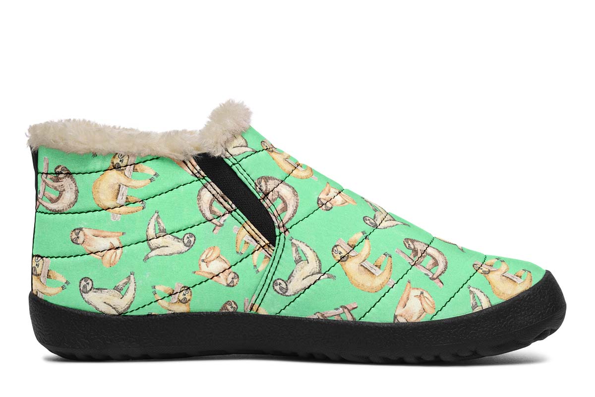 Sloth Pattern Winter Sneakers