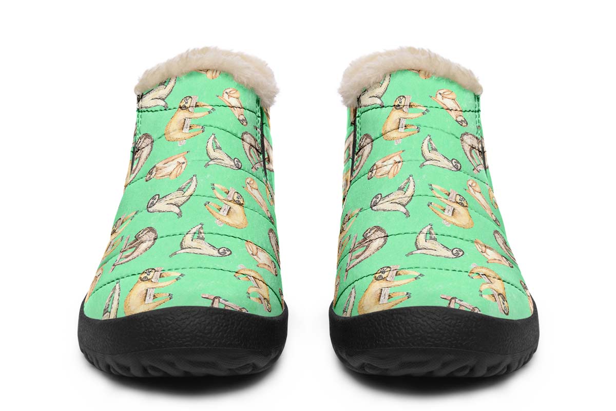 Sloth Pattern Winter Sneakers