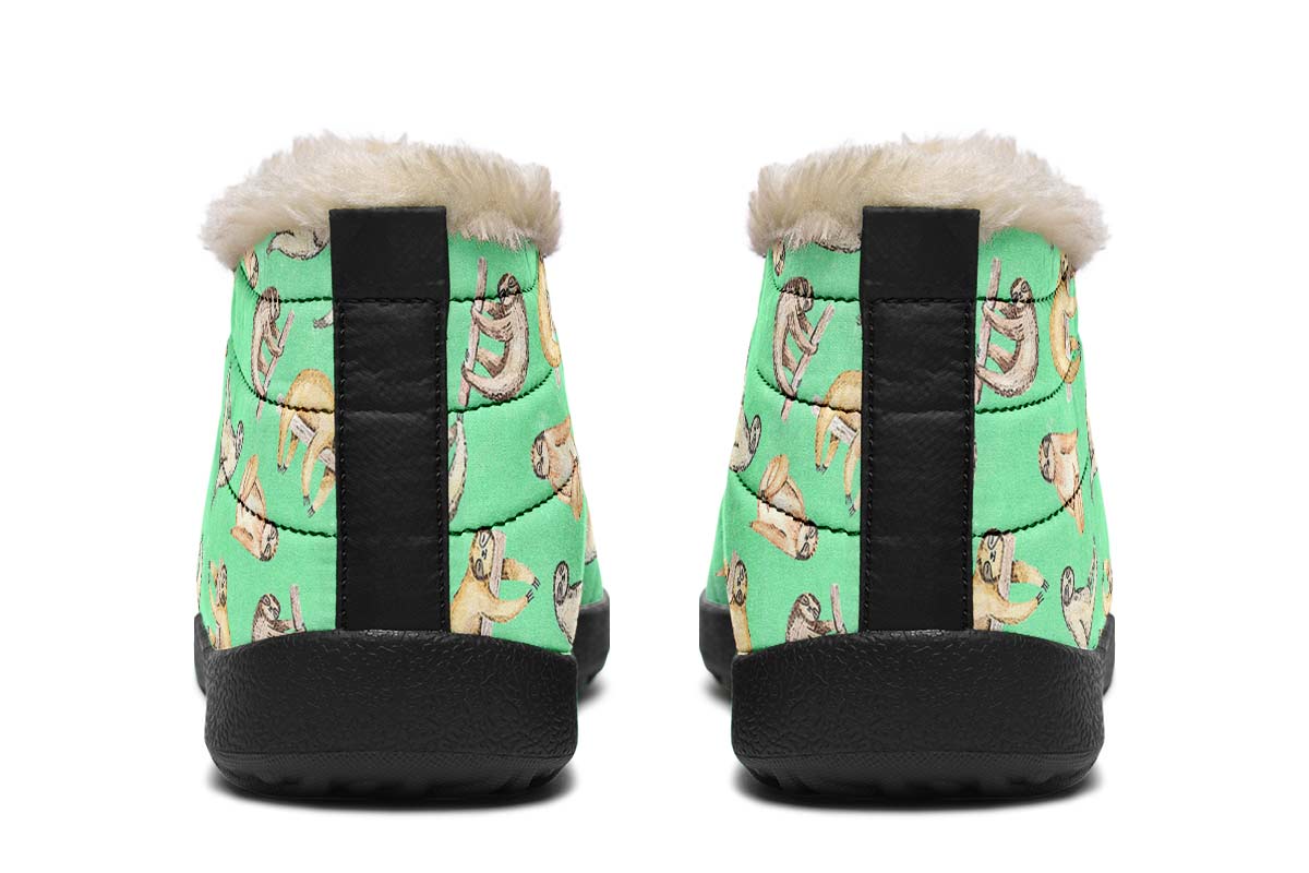 Sloth Pattern Winter Sneakers