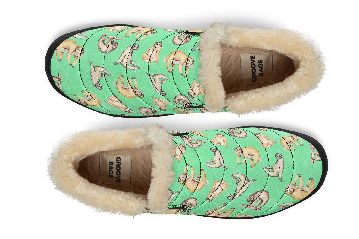 Sloth Pattern Winter Sneakers