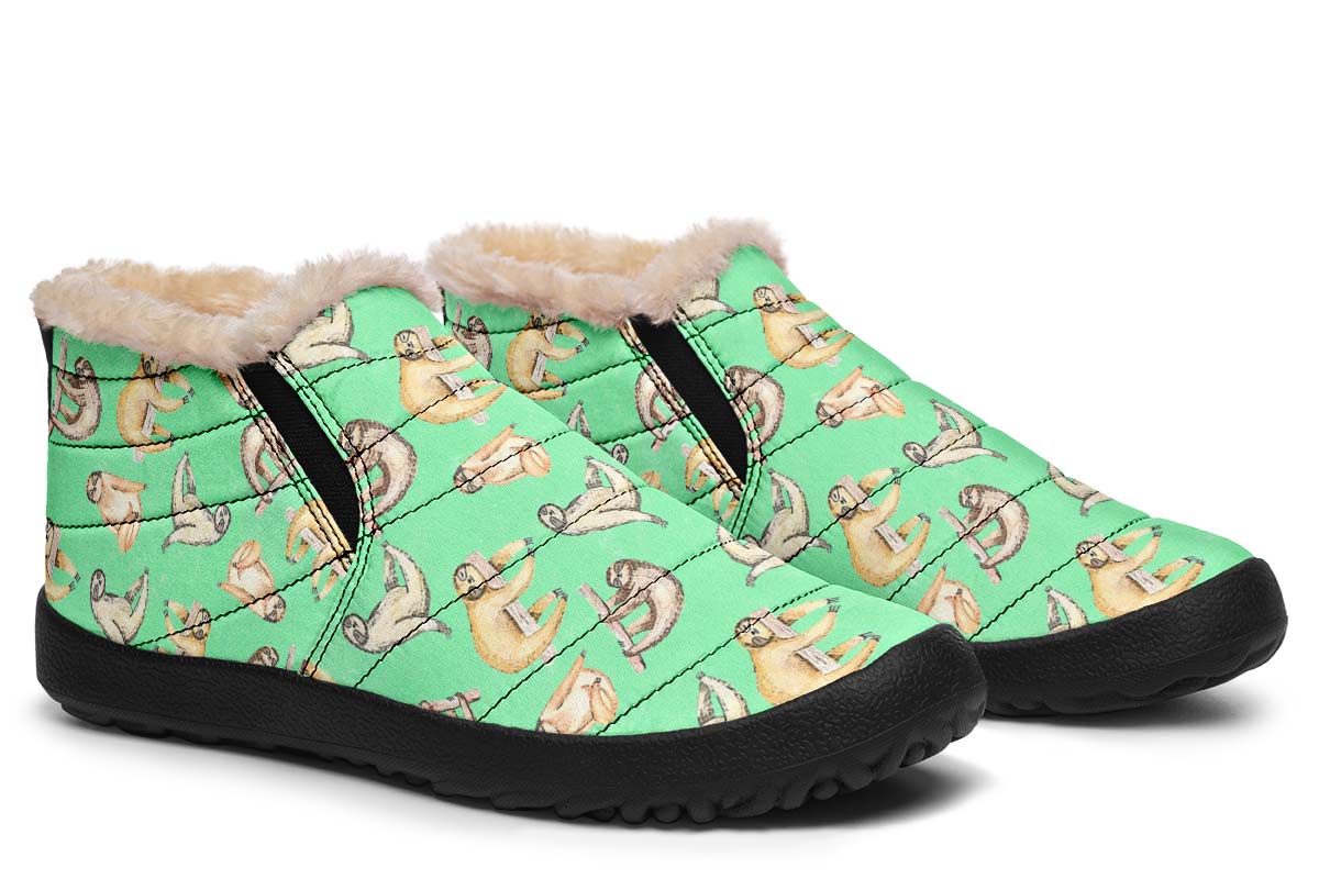 Sloth Pattern Winter Sneakers