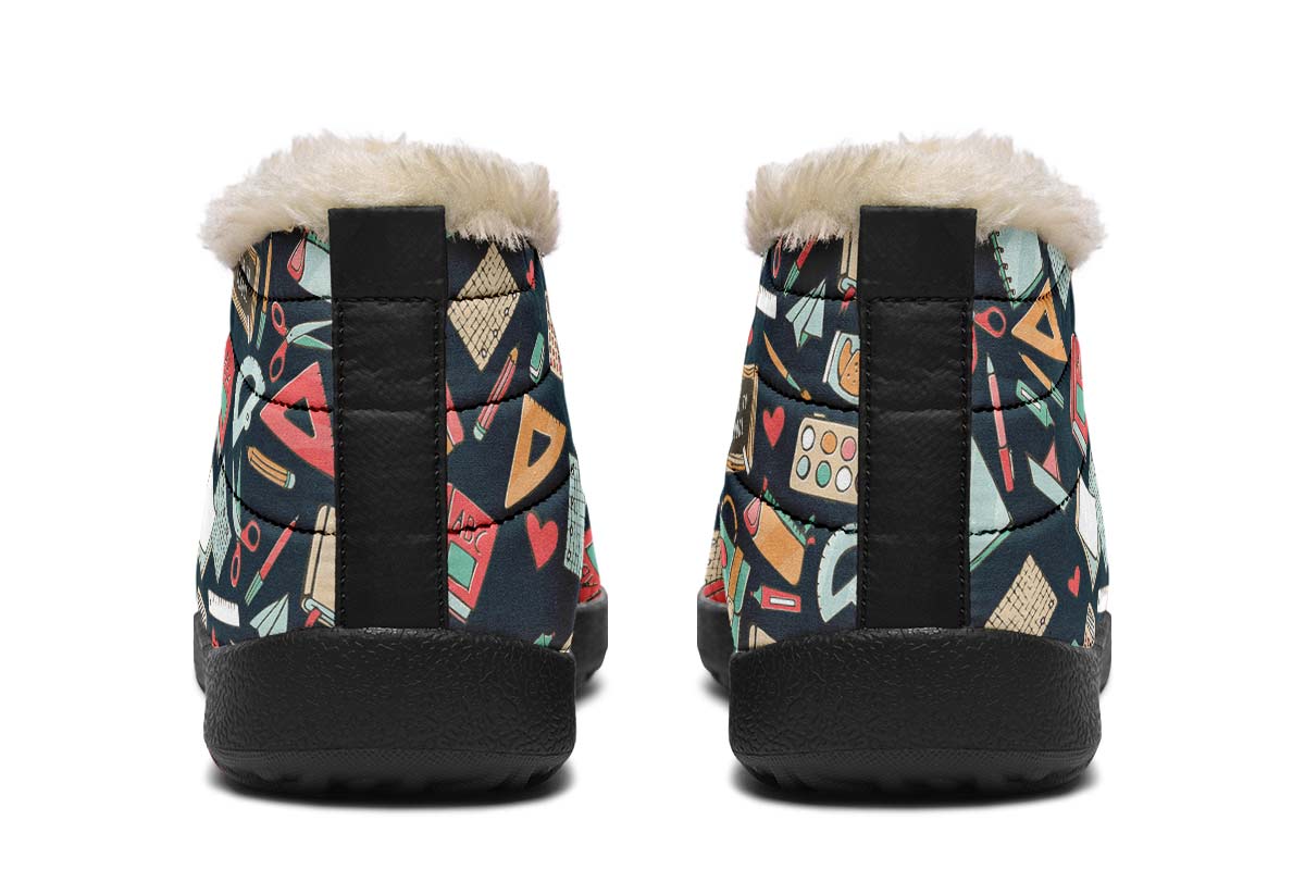 Teacher Pattern Winter Sneakers